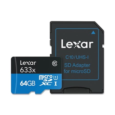 Lexar Media Microsdxc Memory Card, Uhs-I U1 Class 10, 64 Gb MI64GBBNL633